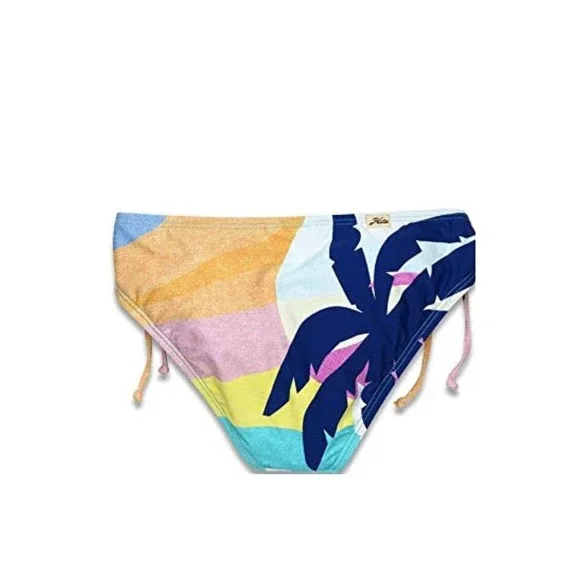 Hobie Seagreen Palm Print Side Tie Bikini Bottom NWT Girls Kids Size 14 - Picture 2 of 8